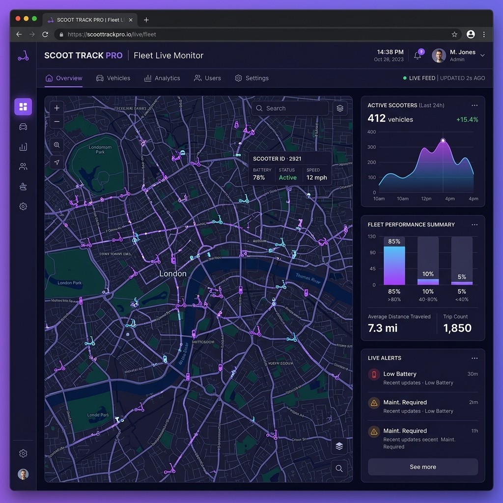 Electric Scooter GPS SaaS